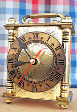 Smiths, engraved Brass Carriage clock , new movement, perfect working order.