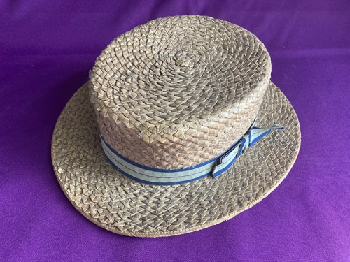 Traditional wheat straw boater - traditional,