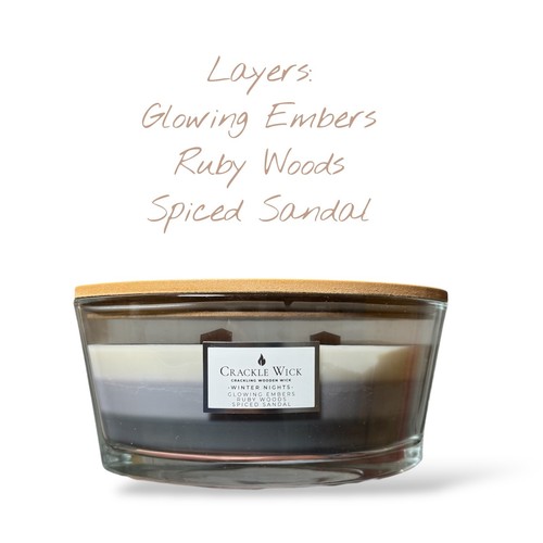Crackle wick candle with - crackle,