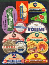 Cheese labels all different varieties ettiquette Fromage formaggio Kase #685