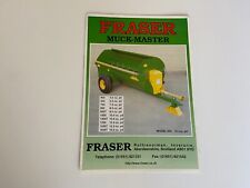Fraser Agricultural Muck Master spreader sales brochure. Excellent condition.