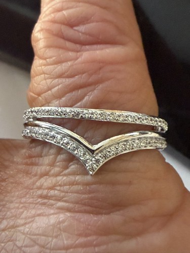 Sterling silver wishbone ring - sterling,