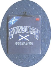 Scotland EDINBURGH Saltire Flag Mens T-Shirt Womens Tee Unisex SMALL Cotton Rich