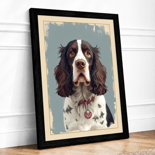 Spaniel portrait vintage - spaniel,
