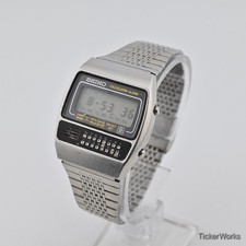 Seiko Calculator-Alarm Digital C359-5000 Silver LCD Watch – June 1979