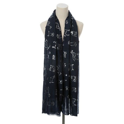 Animal print scarf glitter - print,
