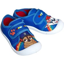 BOYS GIRLS PAW PATROL TRAINERS CHILDRENS CASUAL PUMPS CANVAS SHOES UK SIZE 4-9