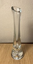 Bud Vase Clear Heavy Bubble