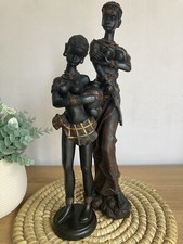 A Pair Of African Tribal Lady Figurines/Statues