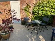 Compact Foldable Garden Bistro Set / Two Chairs & Table / Boxed / Unused