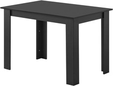 Wood Dining Table,110cm Rectangle Modern Kitchen Dinner Table Living Room Home