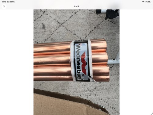 Copper pipe tubing - tubing, 15mm-