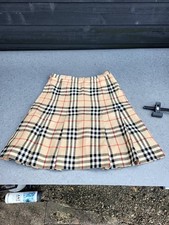 BURBERRY S.VTG Wool Plaid Skirt. Lined.1990 s(NOVA CHECK) Used