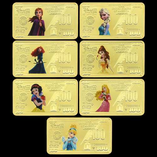 Disney 7pcs princess - coin, bar