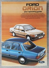 Ford Orion Operating Guide