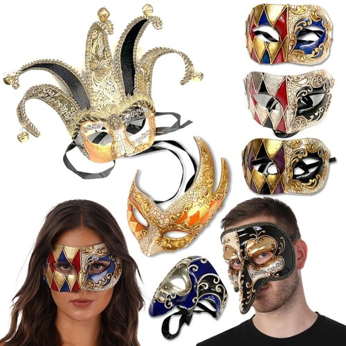 Venetian eye mask jester long - jester,