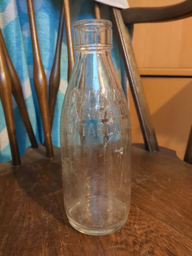 Vintage milk bottle welsh - welsh, tyny