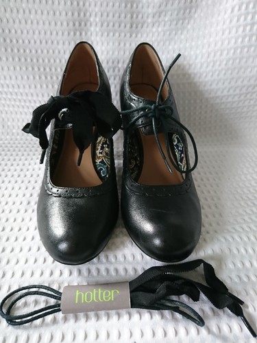 Hotter boutique black leather - hotter,