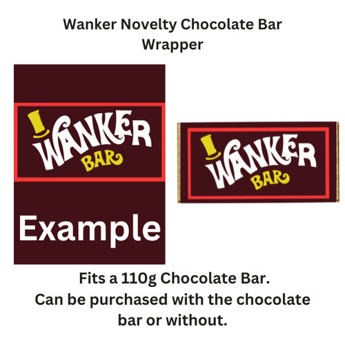 Wanker chocolate bar wrapper - wanker,