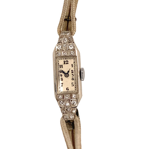 Platinum diamond art deco - platinum,
