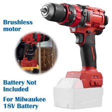 13MM Chuck Brushless Cordless Combi Hammer Drill for Milwaukee 18V Battery UK