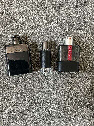 Three used empty bottles mens - three,