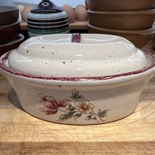 Vintage French Terrine  Pate Dish With Lid . No 276 With Floral Design.20cm Long
