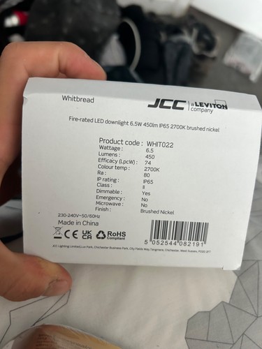 Jcc fire rated down light