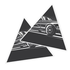 2x Triangle Shape Vinyl