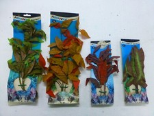 4 artifical plant For fish tank, 2 XL 14" tall, 2 L 9" tall. Set 3