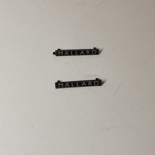 OO loco nameplates for Hornby A4 loco Mallard black background