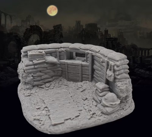 Trench bunker diorama 48 - trench, 1/48