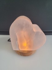 Selenite Heart Glow Lamp