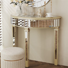Silver Mirrored Console Table