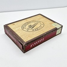 Vintage Alhambra Coronas Cigar Box Wood Case Antique Tobacco Memorabilia