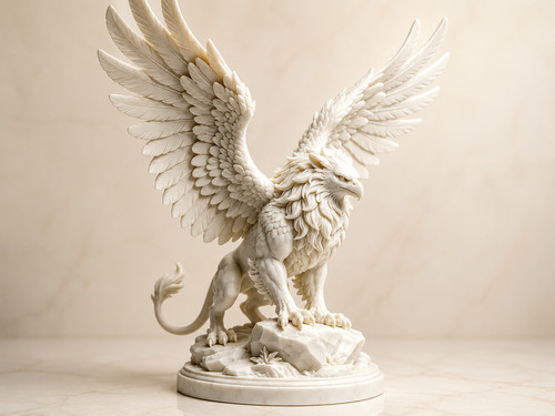 Majestic griffin statue - griffin,