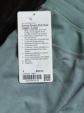 NWT Lululemon Dance Studio Mid