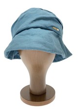 Ca4La Hat Ribbon Linen Blu