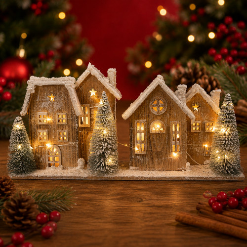 Christmas village scene - christmas,