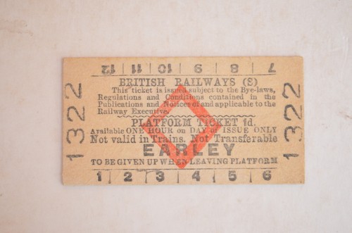 Railway platform ticket - ticket, (s)