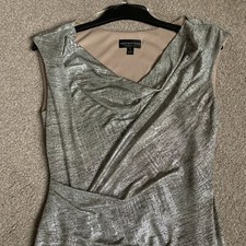 Designer Connected Apparel Womens Dress Silver Special Occasion ⭐️MAKE AN OFFER