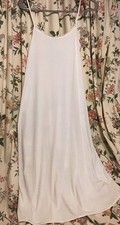 VINTAGE MARKS & SPENCER SIZE 10 WHITE PETTICOAT FULL SLIP CHEMISE LINGERIE