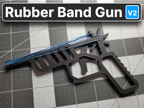 Printed rubber band gun toy - 3d,