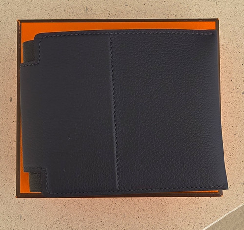 Hermes men navy leather - men's,