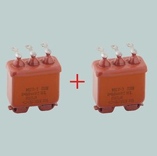 2 x 0.5 uF 200 V LOT OF 2 RUSSIAN PAPER IN OIL AUDIO CAPACITORS MBGP-3 МБГП–3