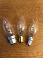 4 / 10 PACK HALOGEN CANDLE CLEAR 18W 28W 42W Watt BC SBC SES Light Bulbs