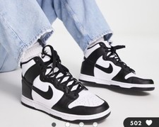 New Men’s NIKE Black & White Dunk Hi Retro Trainers RRP £120