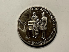 ROYAL MINT 1992 - 40th ANNIVERSARY OF REIGN 50p COIN - FALKLAND ISLANDS