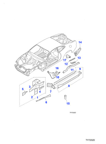 Jaguar inner panel xk8 4 - inner,