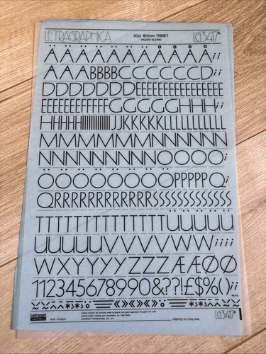 Letraset rub transfer - on,